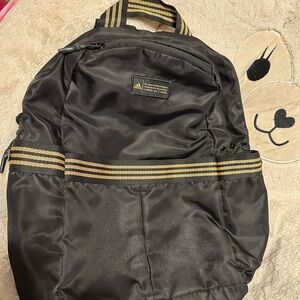 Adidas Black Backpack with Gold Stripes